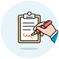 Filling out forms by hand